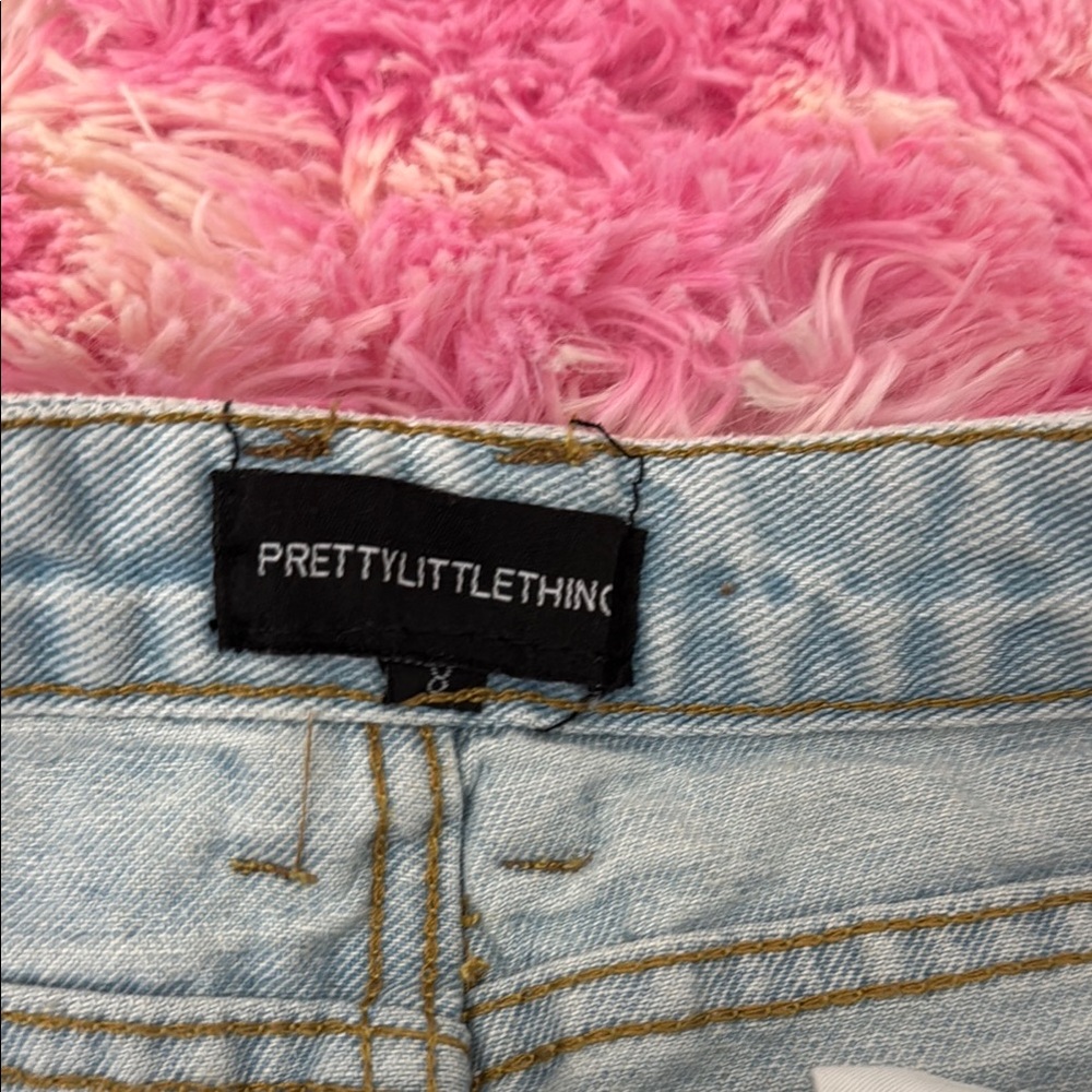 PrettyLittleThing Blue Mini Cut Out Pencil Skirt - Picture 2 of 5